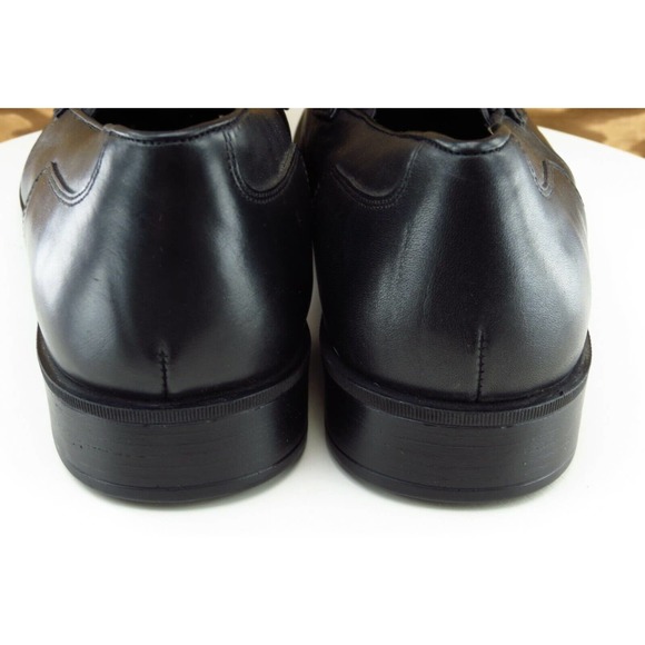 724 Forex Shoes Sz 43 M Almond‎ Toe Black Loafer Leather Men 2538 main image 9